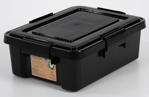 Extra Small Iris Weathertight/Airtight Plastic Storage Box - Black