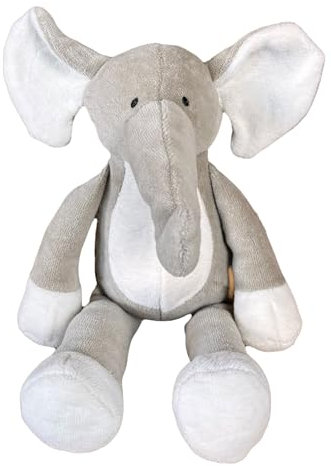 Mababu Kuscheltier Elefant | Plüschtier Kinder & Babys | Bio-Baumwolle | Stofftier Elefant | Kuscheltiere Mädchen & Jungen | Nachhaltig, Flauschig, Hypoallergen, Maschinenwaschbar | 16cm, OCS Blended