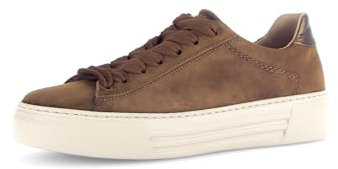 Gabor Damen Low-Top Sneaker, Frauen Halbschuhe,Strassenschuhe,Freizeitschuhe,Turnschuhe,Laufschuhe,schnürschuhe,Cacao/Bronce,40 EU / 6.5 UK