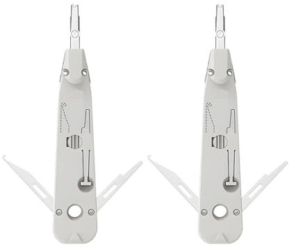 2 Stück LSA Auflegewerkzeug/Netzwerk Werkzeug für TAE Netzwerkdose Patchfeld Patchpanel/Netzwerk Anlegewerkzeug LSA/CAT 5 CAT 6 Netzwerkkabel/Grau, 5-in-1 Auflegewerkzeug Krone Netzwerk Werkzeug Zange