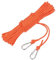 sourcing map 20m Hollow Braided Polypropylene Anchor Rope with Hook, 6mm Nylon Floating Line for Marine Pool Life Boat Anchor Rope, Orange