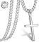 YADOCA Kreuz Kette Herren Silber 925, Kreuz Anhänger Halskette 5mm Edelstahl Kreuzkette Damen Halskette Silber Kette Herren Silberkette Kreuz Halskette 51cm