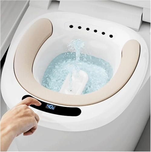 Sitz Bath per emorroidi, Elettrico, Bidet con Doppio Scarico Portatile di Grande capacità, appendibile per la Cura della Gravidanza per emorroidi, Cura perineale