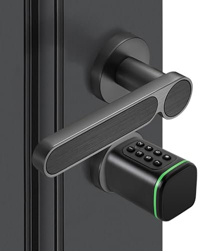 Serrure Connectée Serrure Porte Serrure Portail Exterieur Serrure Intelligente avec App/Mot de Passe/Carte à Puce/Clé Manuelle Serrure à Code pour Maisons, Appartements, Garages, Sous-sols, Hôtels