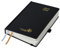 POPRUN Tagesplaner 2025 2026 Hardcover 21,5 x 14,5 cm, Tageskalender A5 1 Tag 1 Seite (Montag - Sonntag), Terminplaner (Aug.2025-Jul.2026) mit Stiftschlaufe - Schwarz