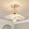 ELINKUME LED Deckenleuchte Kreativer Blume Deckenlampe mit Lampenschirm Glas E27 Deckenlampen Hängend Wohnzimmer Schlafzimmer Lampe Decke mit Aufhängungsstange für Flur Küche