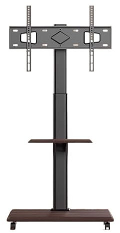 LISHAOHU Soporte For TV con Ruedas, Mueble For TV Portátil Piso, Adecuado For Pantallas TV Panel Plano LCD LED OLED 32 A 75 Pulgadas, Capacidad De Carga 85 Libras, Carro For TV Altura Ajustable