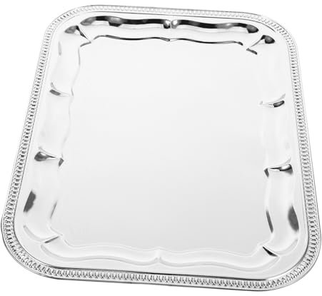 LABRIMP Piatto Rettangolare in Acciaio Inox Piatto Per Cibo E Pasta E Antipasti Cucina Portare Cibo