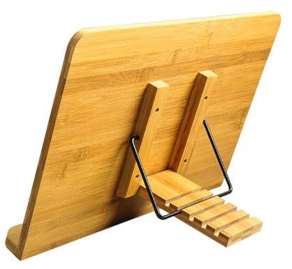 HYTROVE Verstellbares Holz Lese und Zeichenbrett Faltbares Tisch Lesegerät für Bücher und Noten Ergonomischer Buchständer mit Anpassbarem Neigungswinkel für Komfortables Lesen und Zeichnen