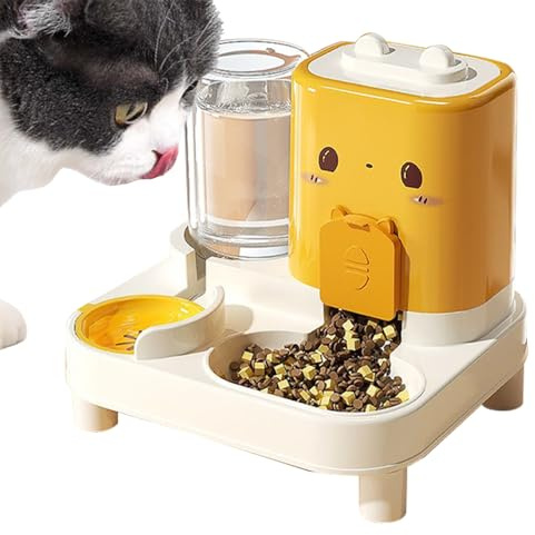 Automatic Dog Feeder | Anti Jam Feature 2-in-1 Dog Food Dispenser | Smart Detachable Pet Waterer Automatic Cat Feeder | Smart Pet Waterer for Indoor Outdoor Home Travel Vacation Kitten Puppy Bunny