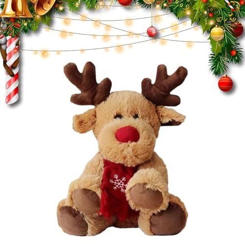 Generisch Weihnachts Rentier Plüschtier, Gefülltes Elch Plüschtier Weihnachten Gefülltes Plüsch Elch Spielzeug, Weihnachten Plüschtiers Weicher Stoff Puppe deko Dekoration