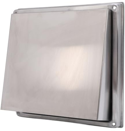 LOCADENCE Cubierta de ventilación de pared exterior con pisos, cubierta de ventilación cuadrada de 3.937 in, cubierta de ventilación de acero inoxidable SUS304