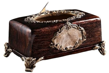 Resin Paper Box, Shell Inlay Paper Holder for Home Dining Office Car Storage(Color3)