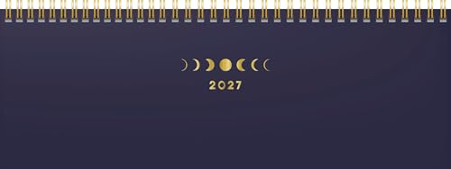rido/idé 7036311017 Querterminbuch Premium Young Line 2027 Moon 297×105 mm, Papier: 2 Seiten = 1 Woche