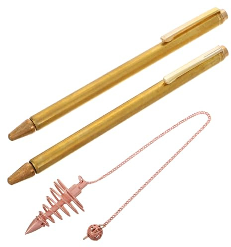 Angoily 2 Pièces Baguettes de Sourcier Robustes en Cuivre pour Radiesthésie, Faciles à Utiliser, pour Aventures en Plein Air et Détection d'eau