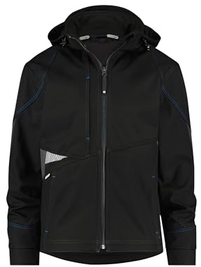 DASSY® Gravity Softshell-Jacke - Größe 2XL - SCHWARZ/ANTHRAZITGRAU