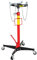 tectake® Sollevatore Idraulico per Motore, Sollevatore Cambio Auto, Carrello Officina Idraulico, Martinetto da Fossa, Supporto Regolabile, Ruote con Freno, Utensile Officina, 500 Kg, 38 Kg - Rosso