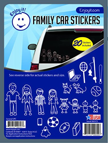 Familias Auto Sticker 20 Unidades, Familias Pegatinas para el Coche