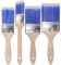 Bates Lot de 4 pinceaux de peinture avec manches en bois traité