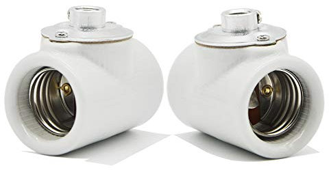 Double douille d'ampoule, base moyenne E26, double douille de luminaire, vis de fixation en porcelaine E26 avec douille