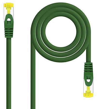 NanoCable 10.20.1903-GR - Cable de Red Ethernet RJ45 LSZH Cat.6A SFTP, AWG26, 100% Cobre, Libre de alogenos, Verde, latiguillo de 3.0mts