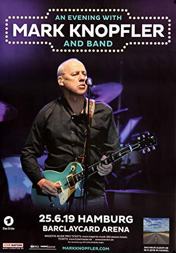 Mark Knopfler - Down The Road Wherever, Hamburg 2019 » Konzertplakat/Premium Poster | Live Konzert Veranstaltung | DIN A1 «