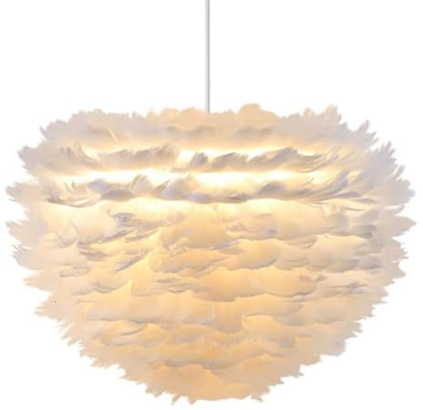 GUANSHAN 30 CM Deckenleuchte Kronleuchter Lampenschirm Faltbare Moderne Mode Feder Deckenleuchte für Wohnzimmer Schlafzimmer Veranda Bar Restaurant Hotel