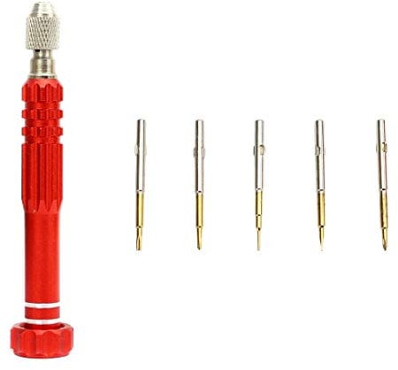 TKTK Repair Tools JF-6688 5 in 1 Metal Multi-purpose Pen Style Screwdriver Set for Phone Repair(Green) (Color : Red)