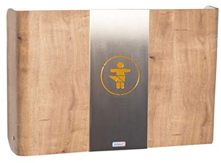 Wandwickeltisch aus Holz in der Farbe Eiche mit Mittelteil aus Metall KAWAQ von Timkid, Ausführung:Eiche/Grau