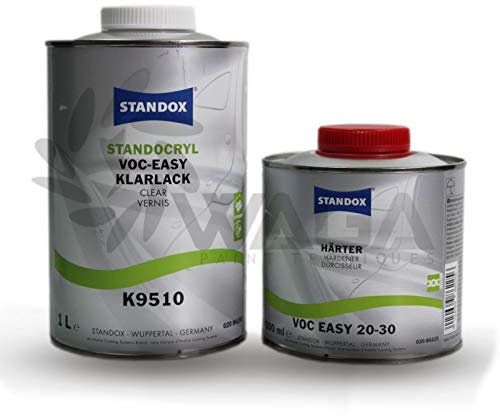 STANDOX Kit Trasparente VOC Easy 1L + Catalizzatore 20-30 500ml Carrozzeria Auto Moto