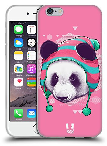 Head Case Designs Hipper Panda Fauna Hipsters Soft Gel Handyhülle Hülle kompatibel mit Apple iPhone 6 / iPhone 6s