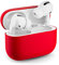 Kluck® Hülle für Apple Airpods Pro Hülle Silikon [mit Mikrofasertuch] Airpods Pro Case (Rot)