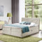 Boxspringbett Doppelbett TEO - Bett mit Bonellmatratze, mit Bettkasten für Bettwäsche und Topper. Gepolsterte Kopfstütze in 3 verschiedenen Varianten (Beige, 180x200 TEO 3)