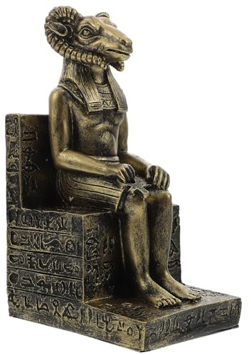 DECHOUS Egyptian God Statue, Ancient Egyptian God Nile Sitting Figurine Animal Collectible Figurine Resin Egyptian Statue for Home Office Decoration