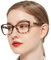 OCCI CHIARI Women's 3.0 Reading Glasses Suare Readers Glasses for Women Stylish Magnifying Glasses for Reading Sturdy Hinge (Brown, 300)