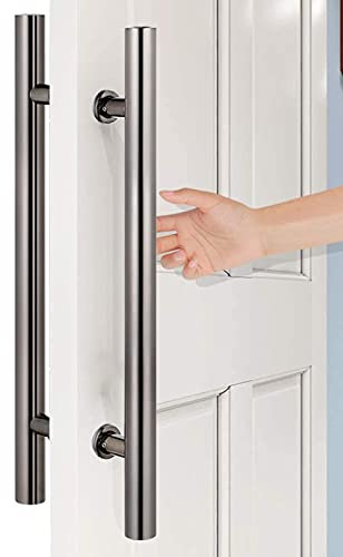 Contemporary Luxury Black Stainless Steel Door Pull Handle Bar for Front Doors 32inch