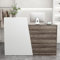 Rezeptionstisch, Große Empfangstheke, Rezeptionstisch mit abschließbarer Schublade, Kassentheke mit Tresen, für Laden Büro Messe Lobby Schönheitssalons(Walnut,120x100cm/47.2x39.4in)