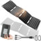 HOTUT Caricabatterie Solare Portatile, 10W Caricabatterie Solare per Cellulare con Porte USB, IP67 Impermeabile ETFE Pannello Solare Portatile Pieghevole per Smartphone Tablet Powerbank