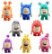 Oddbods Plüsch 18cm, süßes Oddbod-Plüschtier weiches Oddbods-Cartoon-Plüschtier Schatzsoldat Plüschpuppe Geschenk für Fans (8 Stück)