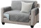 JEMIDI Sesselschutz Schutzbezug von JEMIDI Sessel Schoner Sofabezug Sofaschonbezug Sofa Sofa Überdecke - 2 Sitzer Anthrazit/Hellgrau