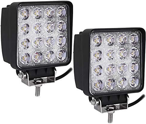 2pcs 48W LED Scheinwerfer Flutlicht Rückfahrscheinwerfer IP67 Wasserdicht Arbeitsscheinwerfer 12V 24V