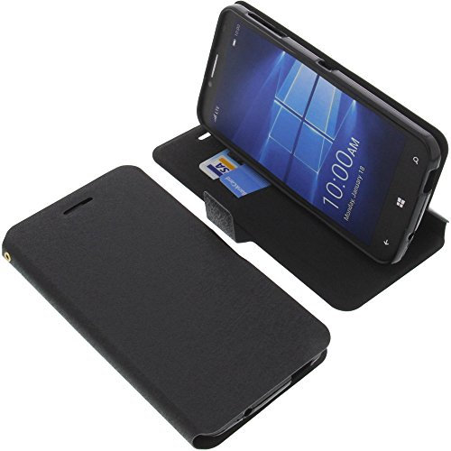 foto-kontor Tasche kompatibel mit Alcatel One Touch Idol 4 Pro Book Style schwarz Schutz Hülle Buch