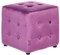 Stilvoller Hocker in Würfel Samtstoff violett Wisconsin