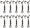 Pack of 10 Phoxinus Ronnie Rigs All black with Teflon coated phoxinus hooks. Hair rigs for carp fishing