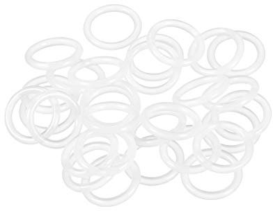 sourcing map 30 Stück Silikon O-Ring, 14mm Außendurchm. 10mm Innendurchm. 2mm Breite, VMQ Dichtung Rings, Weiß