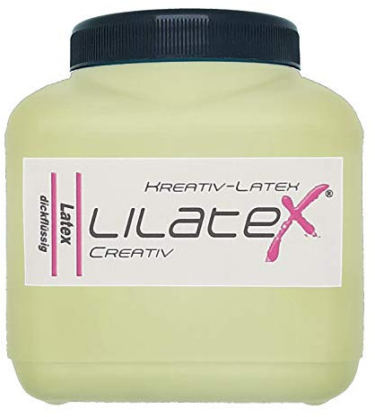Lilatex 1 Liter hellgrauer dickflüssiger Flüssiglatex/Farblatex/Latexmilch - dickflüssiger Naturlatex (Hellgrau)