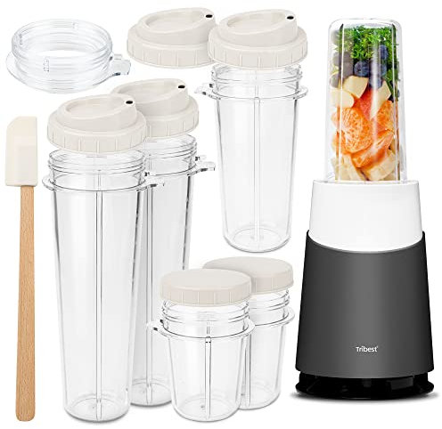 Tribest PB-420GY-A Blender personnel II Petit mélangeur pour shakes et smoothies avec mixeurs portables Gris