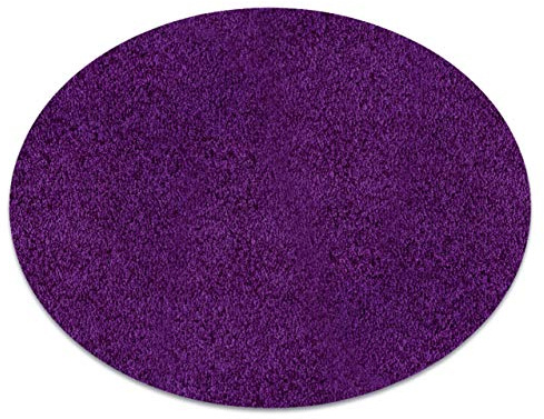 rugsx Teppich Eton für Wohnzimmer und Schlafzimmer Violett lila Rund 200 cm