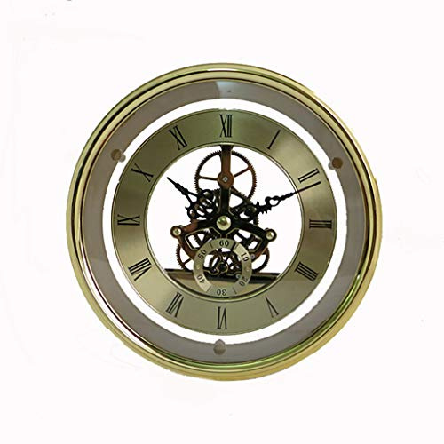 DEEWISH Uhrwerk,Transparent Skeleton Clock Inserts Einbau-Uhr Quartz Uhrwerk Tischuhr Hochwertiger Europäischer Stil Clock DIY