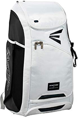 Easton JEN SCHRO Edition Softball Catchers Bat and Equipment Backpack | 2021 | White | Female Inspiration Lining | Vented Main Gear Compartment | 2 Bats Sleeves | Side Leg Guard Pockets | E700CBP